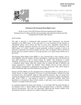 Statement on Early Education of Roma Children