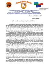 Early school education among Romani children