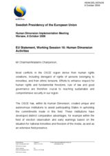 EU Statement on Human Dimension Activities