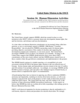 United States Statement on Human Dimension Activities