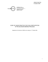 Code of Good Practice for Civil Participation in the Decision -Making Process