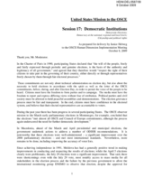 United States Statement on Democratic Institutions