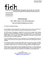 FIDH Oral Intervention