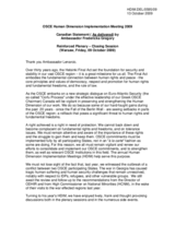 Final Statement by Ambassador Fredericka Gregory