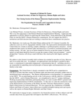 Closing Statement of the United States Mission to the OSCE