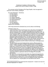 Monitoring of compliance with human rights, related to the events in Nookat on October 1, 2008