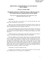 Preventing and Responding to Anti-Muslim Hate Crimes