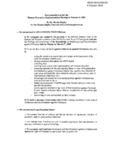 Recommendations by Dr. Martin Kugler for the Human Rights Network www.christianophobia.eu