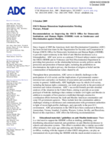Recommendations on Improving the OSCE Office for Democratic Institutions and Human Rights (ODIHR) work on Intolerance and Discrimination against Muslims.