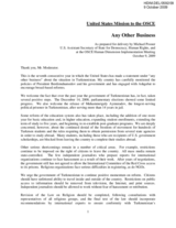 United States Mission to the OSCE:  Any Other Business