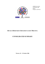 2006 Human Dimension Implementation Meeting: Consolidated Summary