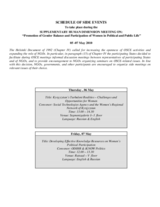 Supplementary Human Dimension Meeting on Promotion of Gender Balance and Participation of Women in Political and Public Life, 6-7 May 2010: Schedule of Side Events