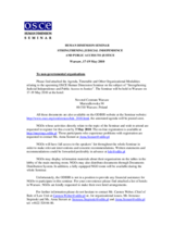 Human Dimension Seminar on Strengthening Judicial Independence and Public Access to Justice, 17-19 May 2010: Information for NGOs