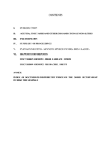 Human Dimension Seminar on Freedom of Association and NGOs, 4-7 April 1995: Consolidated Summary