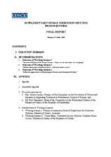 Supplementary Human Dimension Meeting on Prison Reform, 8-9 July 2002: Consolidated Summary