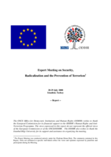 Expert Meeting on Security, Radicalization and the Prevention of Terrorism: Final Report