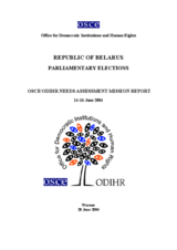 Belarus, Parliamentary Elections, 17 October 2004: Needs Assessment Mission Report