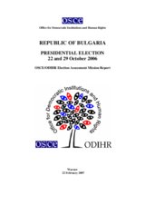 Bulgaria, Presidential Election, 22 and 29 October 2006: Final Report