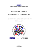 Croatia, Parliamentary Elections, 25 November 2007: Needs Assessment Mission Report