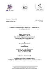 Croatia: Joint Opinion on the Draft Law on the State Election Commission