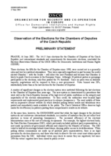 Czech Republic, Parliamentary Elections, 14-15 June 2002: Preliminary Statement