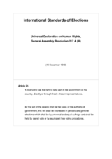 Universal Declaration on Human Rights, General Assembly Resolution 217 A (III). 10 December 1948 Universal Declaration on Human Rights, General Assembly Resolution 217 A (III). 10 December 1948