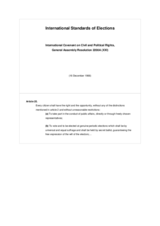 International Covenant on Civil and Political Rights, General Assembly Resolution 2200A (XXI). 16 December 1966 International Covenant on Civil and Political Rights, General Assembly Resolution 2200A (XXI). 16 December 1966