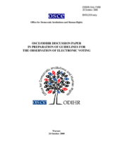 Discussion Paper in Preparation of Guidelines for the Observation of Electronic Voting