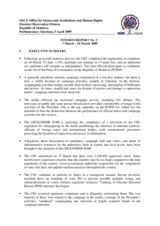 2009 parliamentary elections in the Republic of Moldova: interim report 2