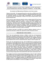Statement of preliminary findings and conclusions for the 29 July 2009 early parliamentary elections in the Republic of Moldova
