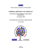 Germany, Parliamentary Elections, 27 September 2009: Needs Assessment Mission Report