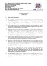Albania, Parliamentary Elections, 3 July 2005: Interim Report No. 3