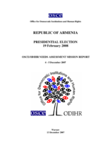 Armenia, Presidential Election, 19 February 2008: Needs Assessment Mission Report