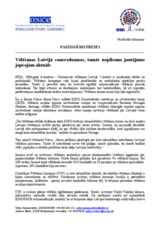 Latvija, Saeimas Vēlēšanas, 2006. gada 7. oktobrī: Paziņojums Presei