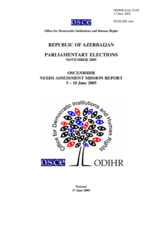 Azerbaijan, Parliamentary Elections, 6 November 2005: Needs Assessment Mission Report