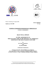 Azerbaijan: Draft Final Opinion on the Amendments to the Election Code