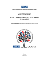 Montenegro, Early Parliamentary Elections, 29 March 2009: Final Report