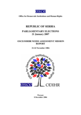 Serbia, Parliamentary Elections, 21 January 2007: Needs Assessment Mission Report