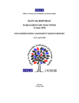 Slovakia, Parliamentary Elections, 12 June 2010: Needs Assessment Mission Report
