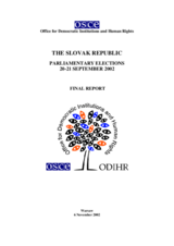 Slovakia, Parliamentary Elections, 20-21 September 2002: Final Report