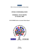 Switzerland, Federal Elections, 21 October 2007: Final Report