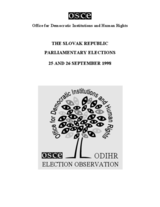 Slovakia, Parliamentary Elections, 25-26 September 1998: Final Report