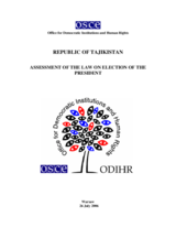Tajikistan: Assessment of the Law on Election of the President