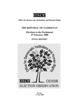 Parliamentary Elections, 27 February 2000: Final Report