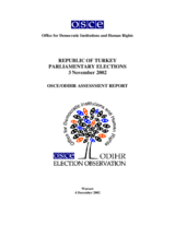 Turkey, Parliamentary Elections, 3 November 2002: Final Report