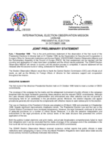 Ukraine, Presidential Election, First Round, 31 October 1999: Preliminary Statement Ukraine, Presidential Election, First Round, 31 October 1999: Preliminary Statement
