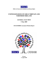 United Kingdom, General Election, 5 May 2005: Final Report