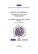 Uzbekistan, Presidential Election, 23 December 2007: Needs Assessment Mission Report