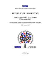 Uzbekistan, Parliamentary Elections, 27 December 2009: Needs Assessment Mission Report