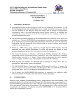 Tajikistan, Parliamentary Elections, 28 February 2010: Interim Report No. 1